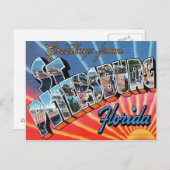 セントピーターズバーグ フロリダ州 大型レター ポストカード (正面/裏面)