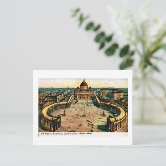 セントピーター大聖堂,ローマ,イタリアヴィンテージ ポストカード (スタンド正面)
