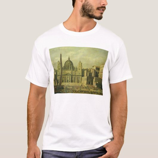 セントピーター、ローマ1630年(キャンバスの油) Tシャツ (正面)
