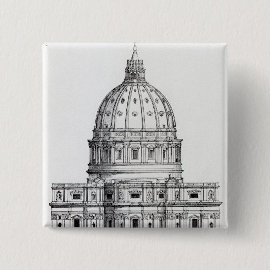 セントピーター、ローマ 缶バッジ (正面)