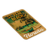 セントピートビーチフロリダお土産ヴィンテージパームツリーズ マグネット (右側)