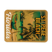 セントピートビーチフロリダお土産ヴィンテージパームツリーズ マグネット (横)