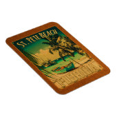 セントピートビーチフロリダお土産ヴィンテージパームツリーズ マグネット (右側)