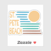 セントピートビーチフロリダジオメトリックサンセット シール (シート)