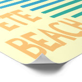 セントピートビーチフロリダジオメトリックサンセット ポスター (角)