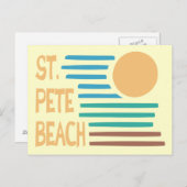 セントピートビーチフロリダジオメトリックサンセット ポストカード (正面/裏面)