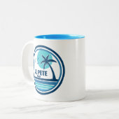 セントピートビーチフロリダパームツリーバード ツートーンマグカップ (正面左)