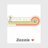 セントピートビーチフロリダレトロヴィンテージパームツリー60s シール (シート)