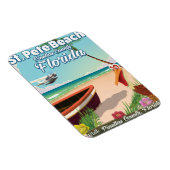 セントピートビーチフロリダヴィンテージ旅行ポスター マグネット (右側)