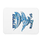 セントピートフロリダビーチバケーショントライバルドルフィンズ マグネット (横)