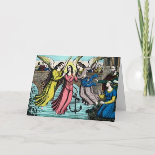 セントフィロメナが溺死から救われる カード (正面)