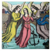 セントフィロメナが溺死から救われる タイル (正面)