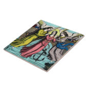 セントフィロメナが溺死から救われる タイル (側面)