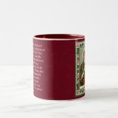 セントフィロメナヴァージン殉教祈りの言葉 ツートーンマグカップ (中央)