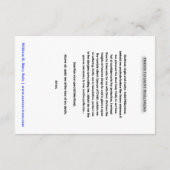 セントフィロメナ祈りの言葉カード サンキューカード (裏面)