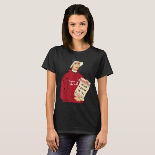 セントフォスティナコワルスカ素晴らしラブカトリック引用文ディビジョン Tシャツ (正面フル)