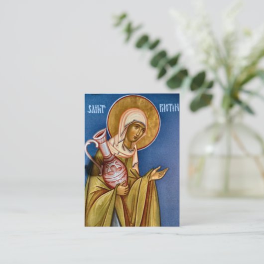 セントフォティニ正教会キリスト教祈りの言葉カード プレイスカード (スタンド正面)