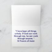 セントフランシオブアッシジ引用文 カード (内部)