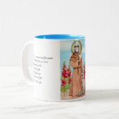 セントフランシコヨーテサンオブアッシジ祈りの言葉 ツートーンマグカップ (正面左)