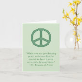 セントフランシスオブアシシ平和引用文ノテカード カード (黄色い花)