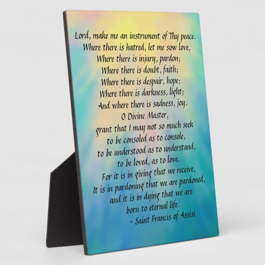 セントフランシス祈りの言葉 フォトプラーク (側面)