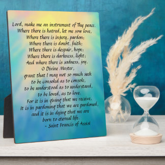 セントフランシス祈りの言葉 フォトプラーク