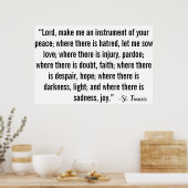 セントフランシス祈りの言葉 ポスター (キッチン)