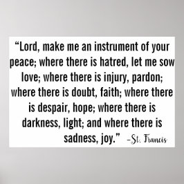 セントフランシス祈りの言葉 ポスター