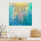 セントフランシス祈りの言葉 ポスター (キッチン)