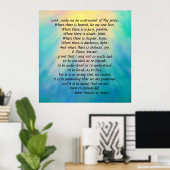 セントフランシス祈りの言葉 ポスター (ホームオフィス)
