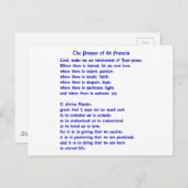 セントフランシス祈りの言葉 ポストカード (正面/裏面)