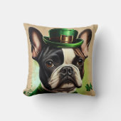 セントフランスのパトリックのデイドレスのブルドッグ クッション (正面)