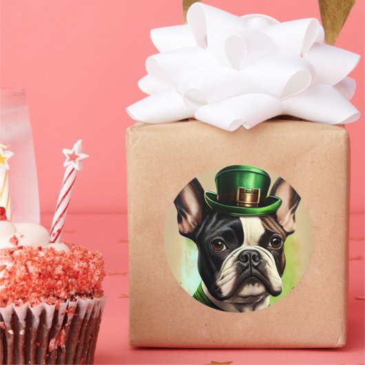 セントフランスのパトリックのデイドレスのブルドッグ ラウンドシール (パーティー)