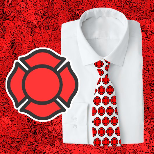 セントフロリアンの十字架と大きな十字架 ネクタイ