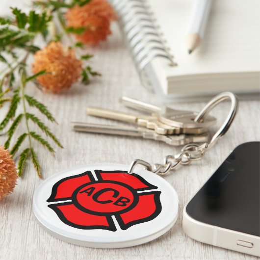 セントフロリアン十字架とモノグラム キーホルダー (正面右)