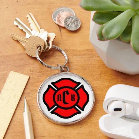 セントフロリアン十字架とモノグラム キーホルダー (デスク)