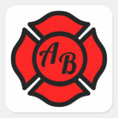 セントフロリアン十字架とモノグラム スクエアシール (正面)