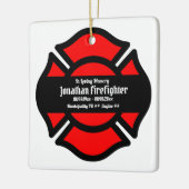 セントフロリアン十字架スタイル3スクエア セラミックオーナメント (左)