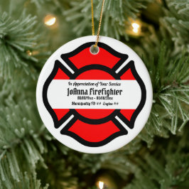 セントフロリアン十字架(スタイル2)円形 セラミックオーナメント