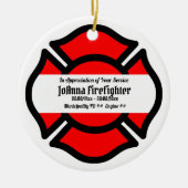 セントフロリアン十字架(スタイル2)円形 セラミックオーナメント (正面)