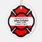 セントフロリアン十字架(スタイル2)円形 セラミックオーナメント (左)