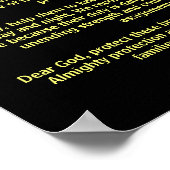 セントフロリアン祈りの言葉(消防士のために言った) ポスター (角)