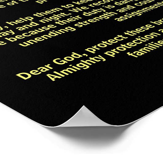 セントフロリアン祈りの言葉（消防士のために言った） ポスター (角)