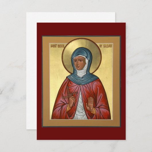 セントブリジッドオブキルデア祈りの言葉カード ポストカード (正面/裏面)