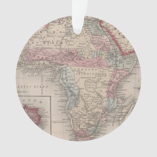 セントヘレナが付いているアフリカの地図 オーナメント (正面)