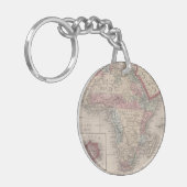 セントヘレナが付いているアフリカの地図 キーホルダー (正面左)