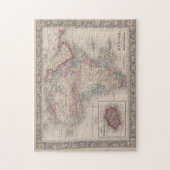 セントヘレナが付いているアフリカの地図 ジグソーパズル (縦)