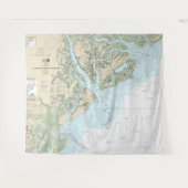 セントヘレナのサウンドをサバンナ川のチャートに航海の追加 タペストリー (正面(横))