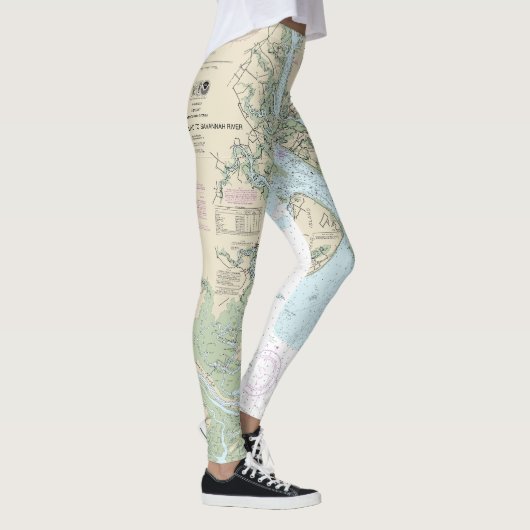 セントヘレナのサウンドをサバンナ川のチャートに航海の追加 レギンス (右)