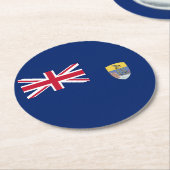 セントヘレナの旗 ラウンドペーパーコースター (アングル)